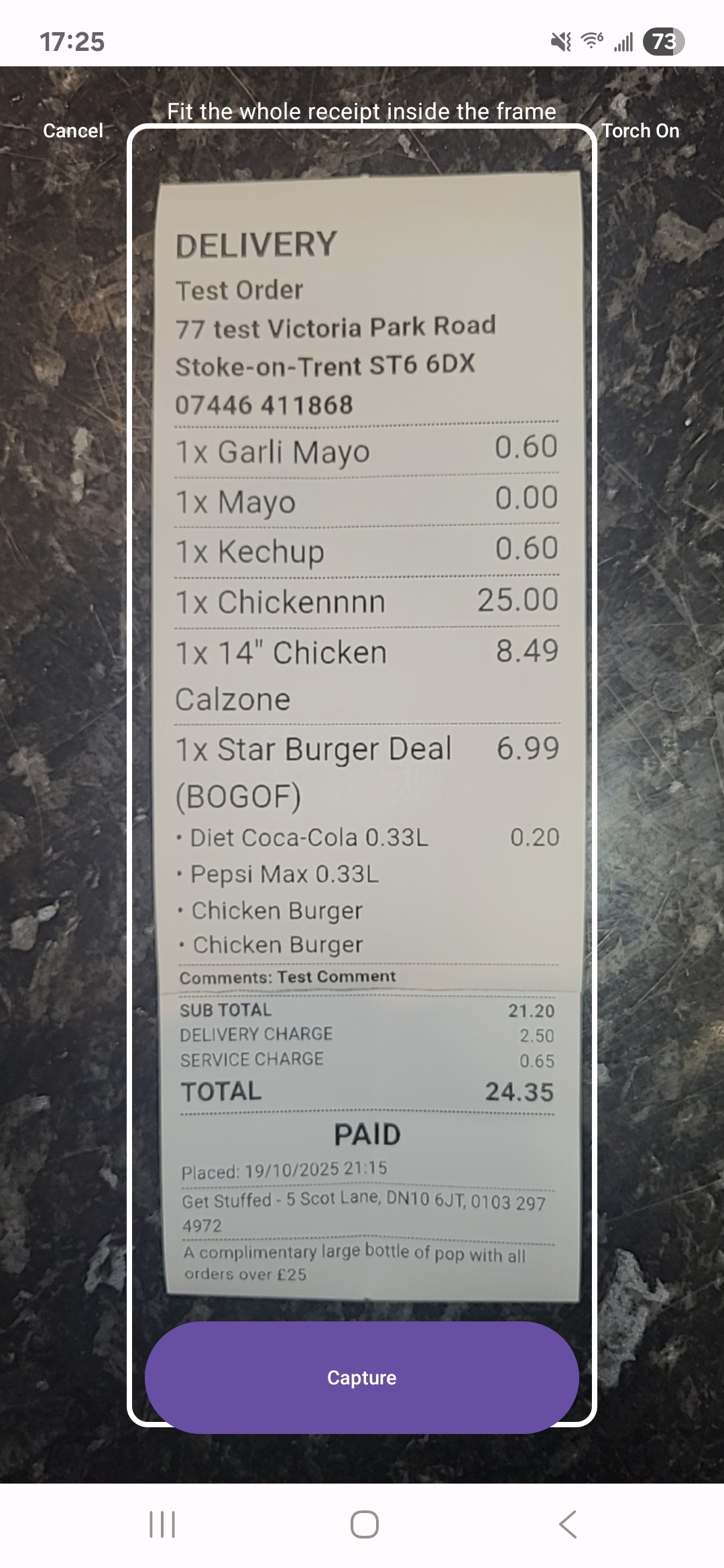 ScanGo home screen highlighting delivery routes